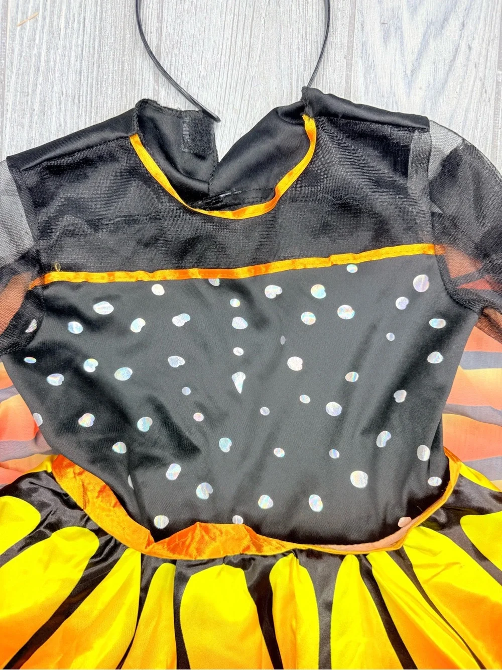 Glow under Blacklight Monarch Butterfly halloween Costume Dress dress up cosplay